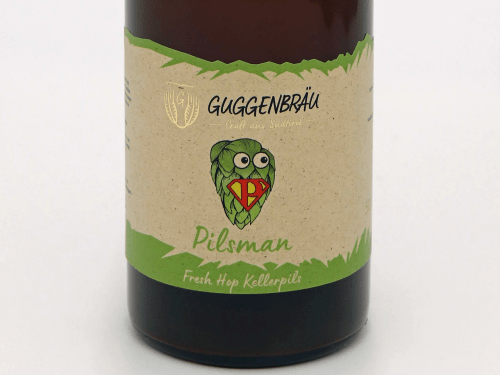 Pilsman, ein Grünhopfen Kellerpils vom Guggenbräu